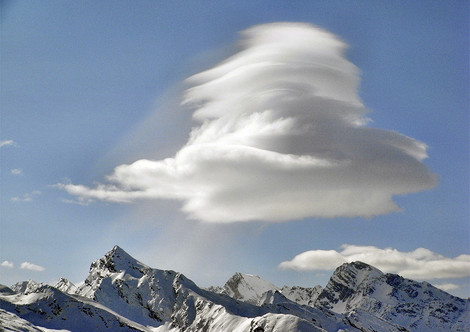 Wolkenskulptur in Pfelders